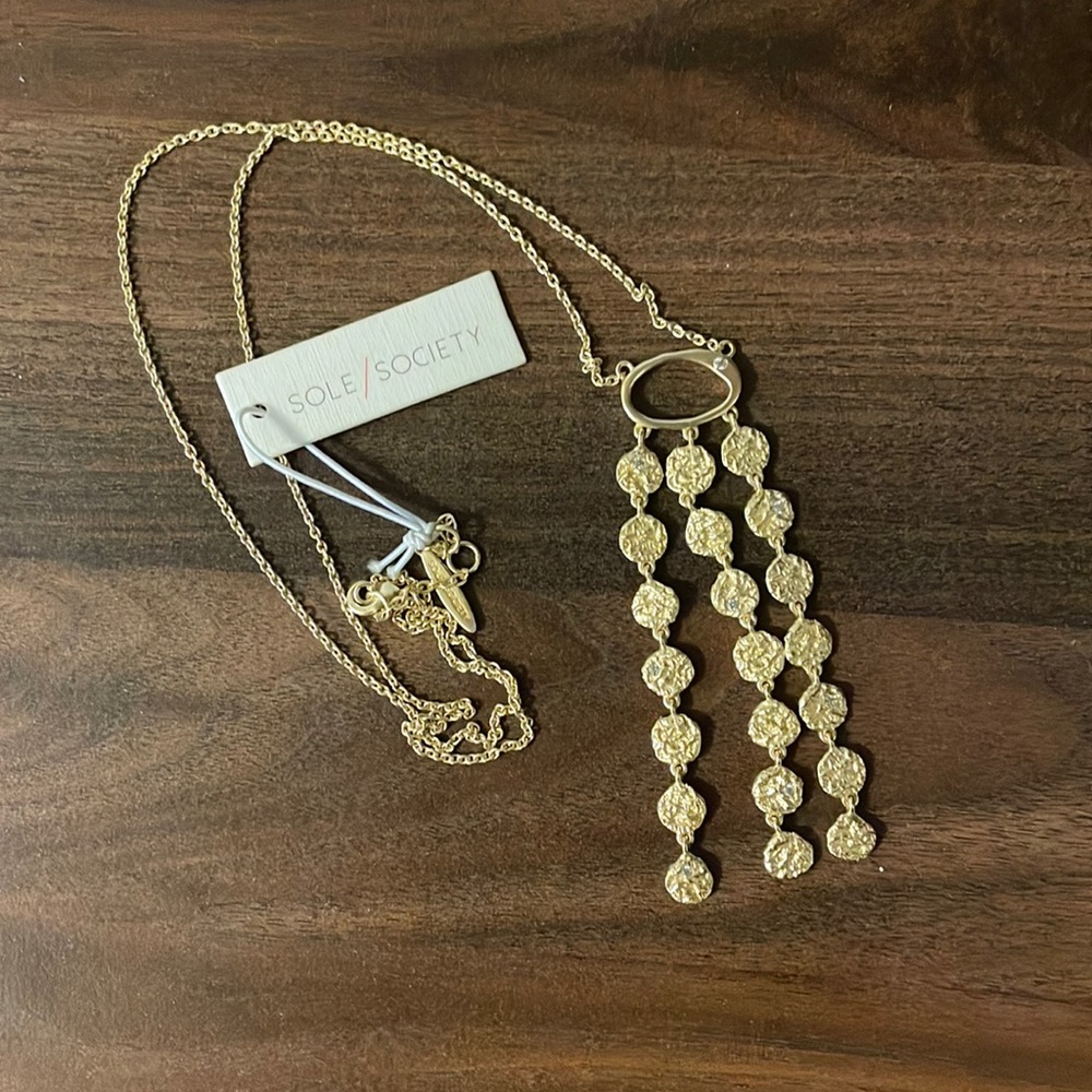 NWT Sole Society Disc Chain Pendant Necklace